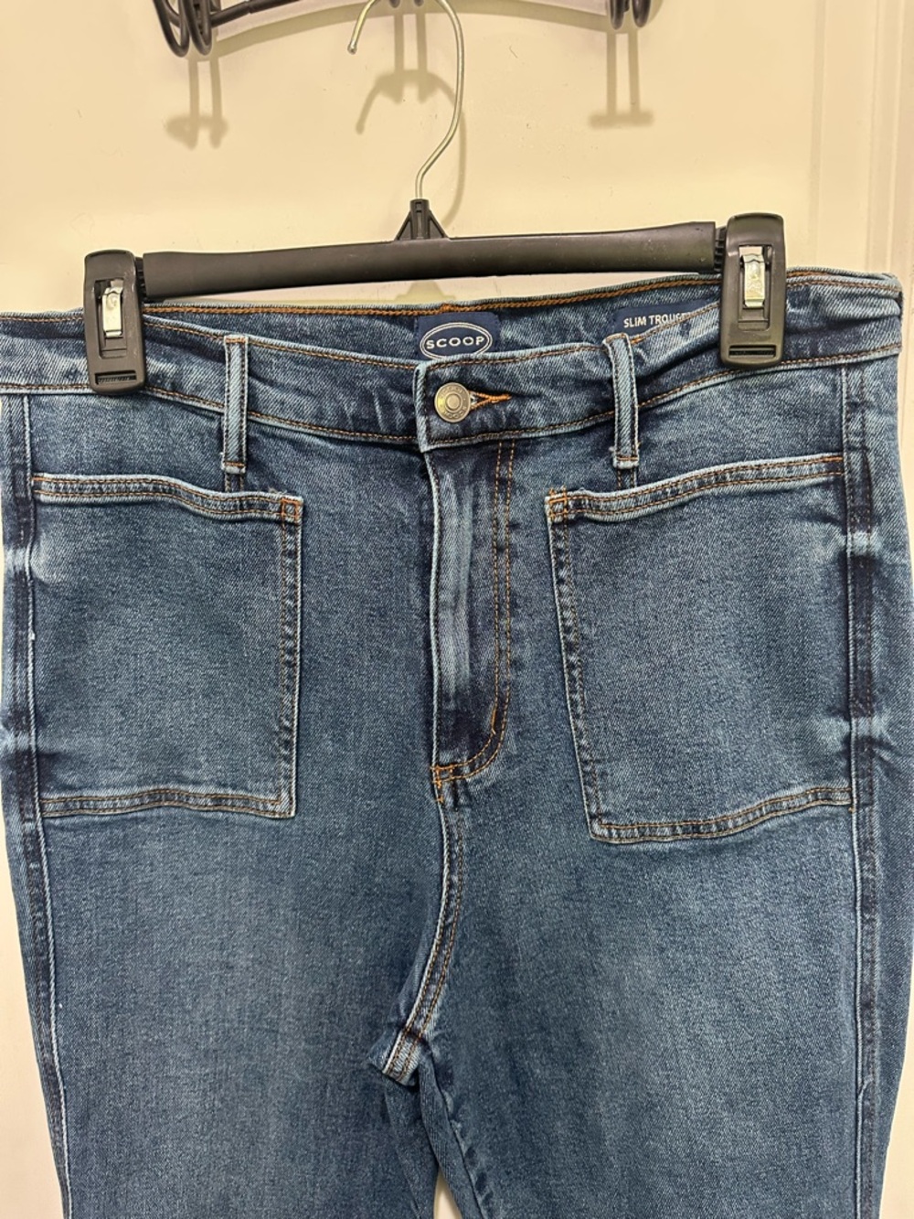 SCOOP Women's High-Rise Wide-Leg Jeans - Dark Blue SZ 10 - Picture 3 of 5